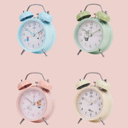 Student Cute Style Bell Alarm Clock Bedside Mute Clock With Light Specification��� Y34 3 Inch (Blue)