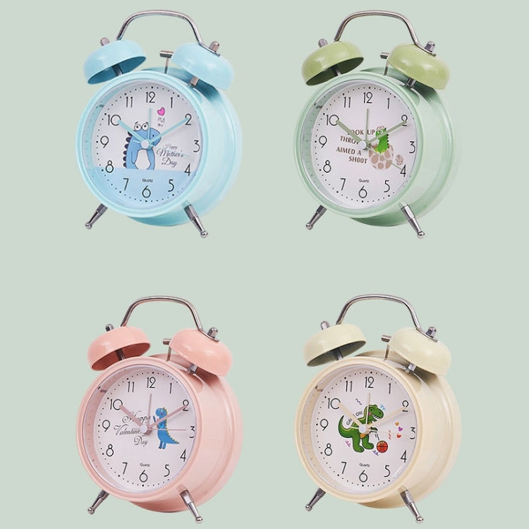 Student Cute Style Bell Alarm Clock Bedside Mute Clock With Light Specification��� Y35 4 Inch (Beige) - Alarm Clocks by PMc TechLife | Online Shopping South Africa | PMc TechLife | Buy Now Pay Later Mobicred