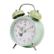 Student Cute Style Bell Alarm Clock Bedside Mute Clock With Light Specification��� Y36 4 Inch (Green)