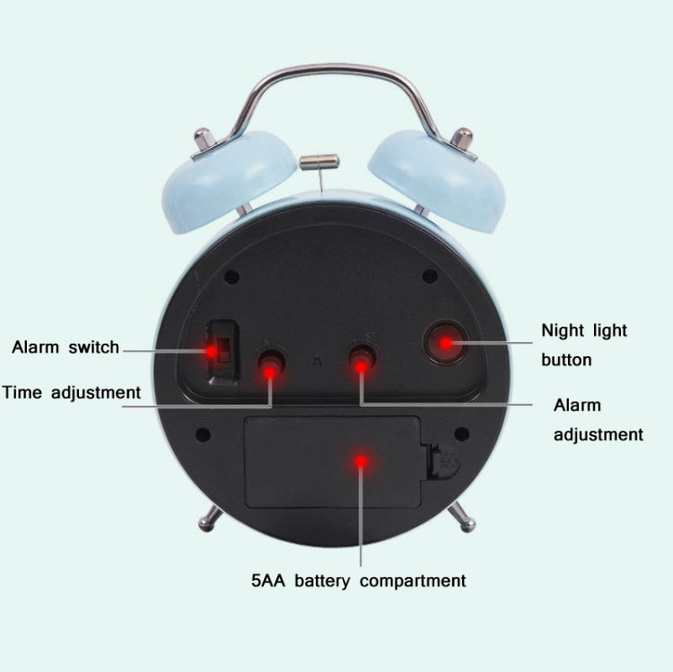 Student Cute Style Bell Alarm Clock Bedside Mute Clock With Light Specification��� Y36 4 Inch (Beige) - free shipping - PMc TechLife - Order now!