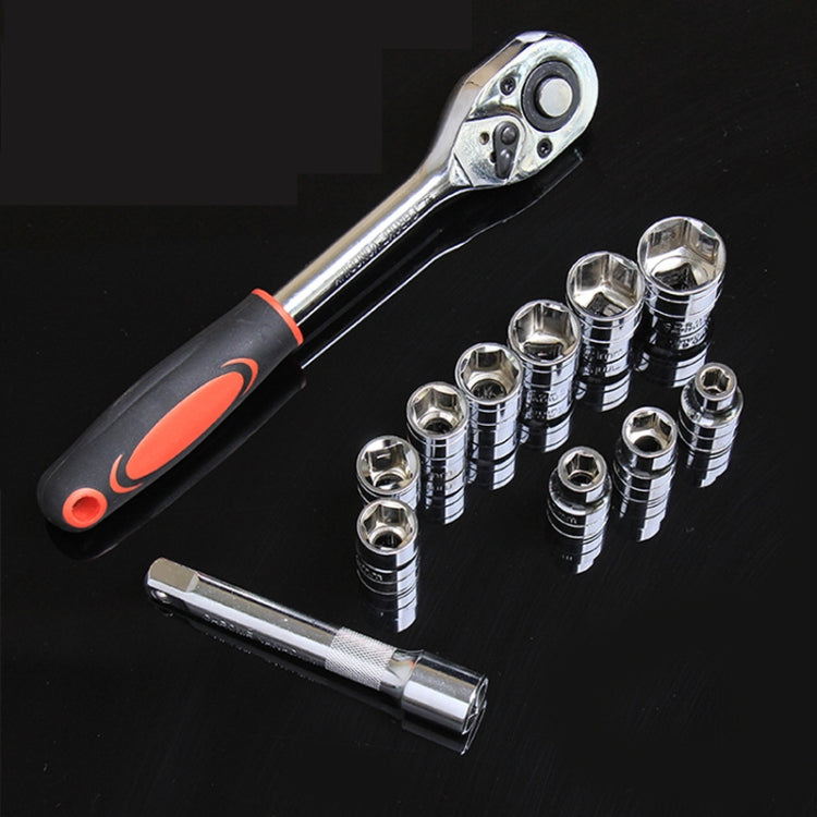 CY-0028 12 PCS/Set Auto Repair Tool Ratchet Quick Socket Wrench Hardware Box Combination, Model: 3/8 Middle Fly - Hand Tool Sets by PMC TechLife | Online Shopping South Africa | PMC TechLife | Buy Now Pay Later Mobicred