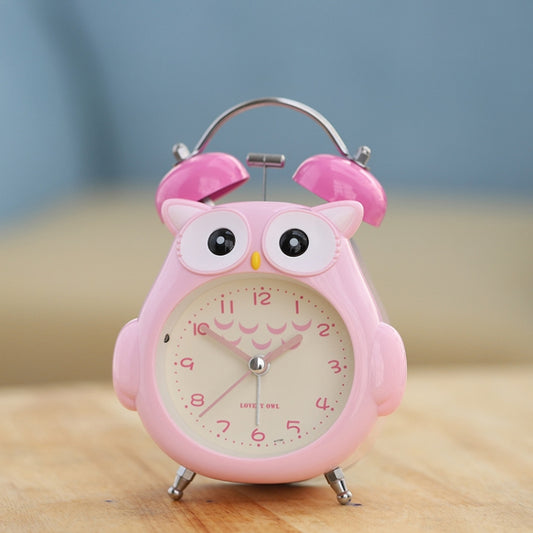 3 Inch Children Cartoon Owl Luminous Silent Bedside Snooze Small Alarm Clock(Pink) - Alarm Clocks by PMC Jewellery | Online Shopping South Africa | PMC Jewellery | Buy Now Pay Later Mobicred