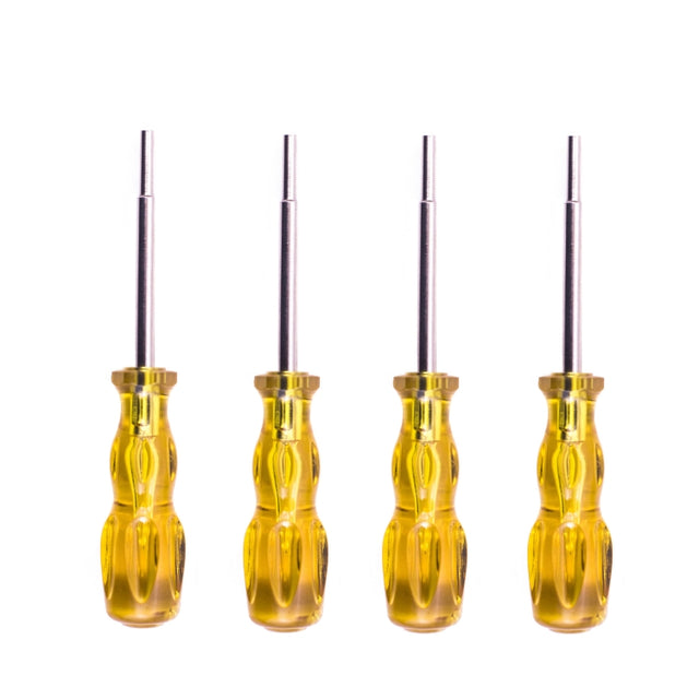 4 PCS Disassembly Tool Screwdriver Sleeve Applicable For Nintendo N64 / SFC / GB / NES / NGC(Transparent Yellow 3.8mm)
