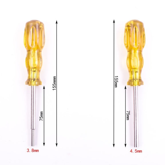 4 PCS Disassembly Tool Screwdriver Sleeve Applicable For Nintendo N64 / SFC / GB / NES / NGC(Transparent Yellow 4.5mm)