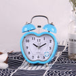 Children Cartoon Apple-Shaped Bedside Mute Desk Clock Metal Bell Digital Alarm Clock(Blue) - Alarm Clocks by PMc TechLife | Online Shopping South Africa | PMc TechLife | Buy Now Pay Later Mobicred