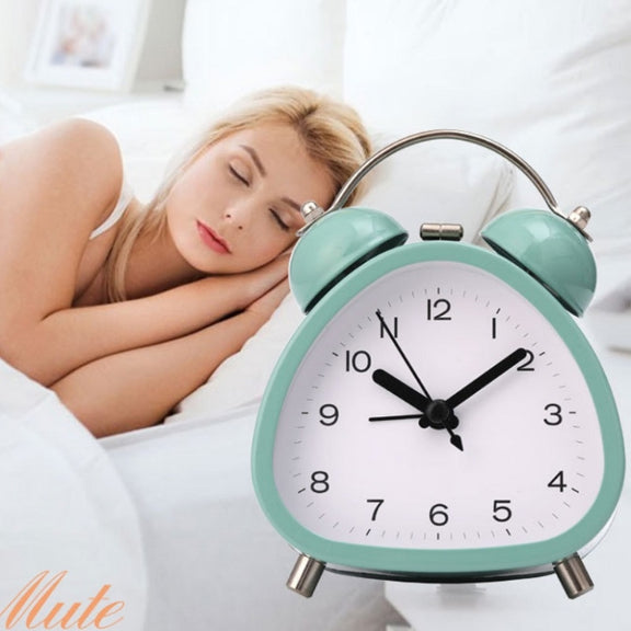 Student Metal Retro Digital Alarm Clock With Light(Black)