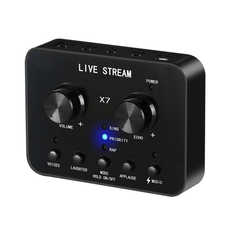 X7 Sound Card Voice Changer Mobile Phone And Computer Compatible With External Electronic Voice Call Microphone Live Sound Card(English Version) - free shipping - PMC TechLife - Order now!
