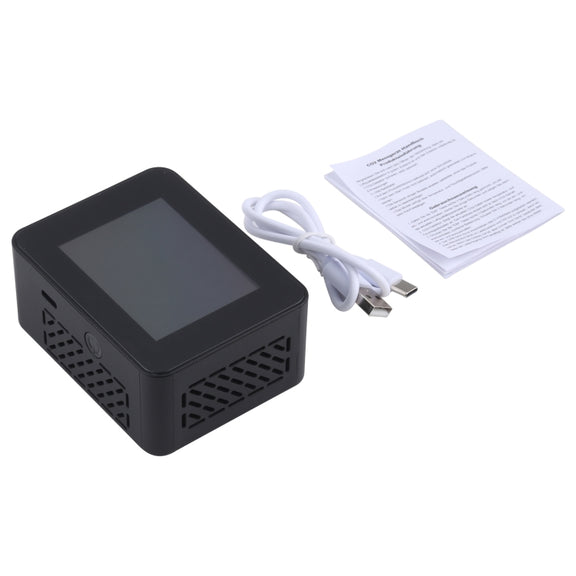 TVOC1 Portable CO2 Air Quality Formaldehyde Carbon Dioxide Detector Indoor Temperature Hygrometer with LED Digital Display(Black)