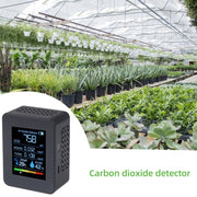 TVOC1 Portable CO2 Air Quality Formaldehyde Carbon Dioxide Detector Indoor Temperature Hygrometer with LED Digital Display(Black)