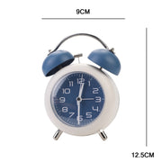 Bedroom Desktop Metal Digital Mechanical Alarm Clock Living Room Silent Clock With Night Light(Blue)