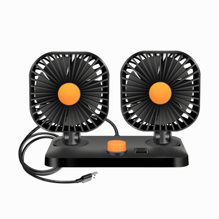 Mini USB 12 / 24V Car Electric Fan Double Head Fan - Heating & Fans by PMC TechLife | Online Shopping South Africa | PMC TechLife | Buy Now Pay Later Mobicred