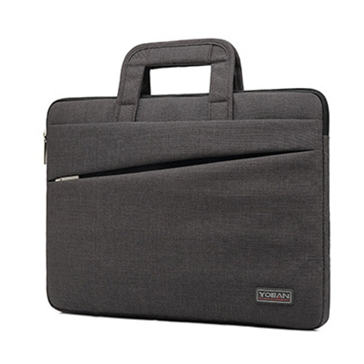 YOBAN Y-923-1 Casual Laptop Bag Water-resistant Tablet Business Bag, Size: 14 inch(Dark Gray)
