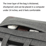 YOBAN Y-923-1 Casual Laptop Bag Water-resistant Tablet Business Bag, Size: 14 inch(Dark Gray)