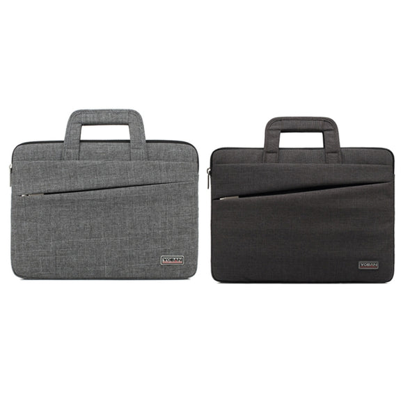 YOBAN Y-923-1 Casual Laptop Bag Water-resistant Tablet Business Bag, Size: 14 inch(Dark Gray)