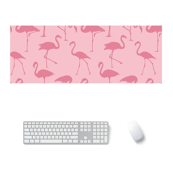 900x400x4mm Office Learning Rubber Mouse Pad Table Mat(7 Flamingo)