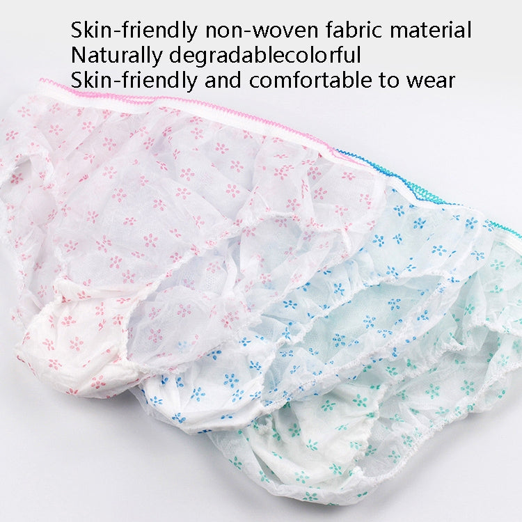 Pregnant Women Disposable Underwear Non-Woven Maternal Postpartum Cotton Bottom Paper Underwear, Color Random Delivery, Size: XXL(Printing)
