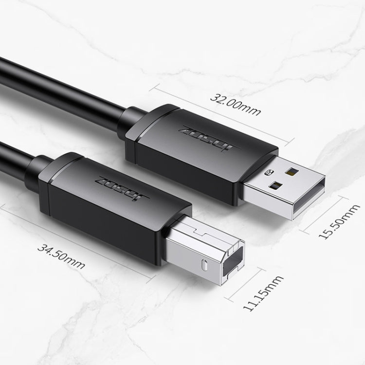 3 PCS Jasoz USB Printing Data Cable Oxygen-Free Copper Core, Cable Length: 3m