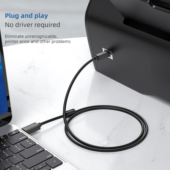 3 PCS Jasoz USB Printing Data Cable Oxygen-Free Copper Core, Cable Length: 3m