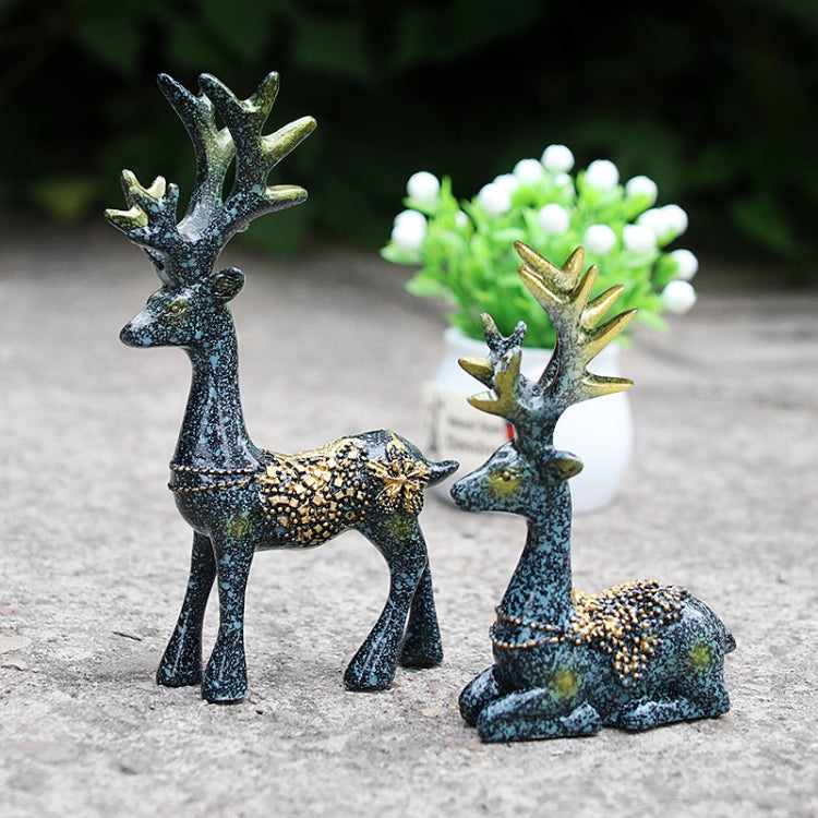 2 Pairs R-8820 Car Ornaments Car Home Safe Deer Decorations(Bronze Blue) - Ornaments by PMC TechLife | Online Shopping South Africa | PMC TechLife | Buy Now Pay Later Mobicred