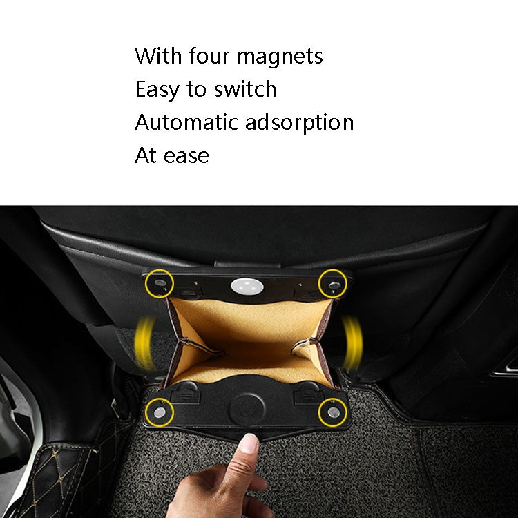 Car Trash Can Storage Bag Hanging Paste With LED Light Garbage Bag(Small (Black)) - Stowing Tidying by PMC TechLife | Online Shopping South Africa | PMC TechLife | Buy Now Pay Later Mobicred