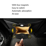 Car Trash Can Storage Bag Hanging Paste With LED Light Garbage Bag(Small (Beige)))