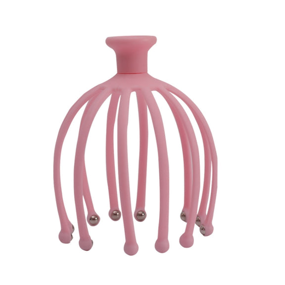 12 Claw Head Massager Octopus Rotating Ball Relaxing Massager(Pink)
