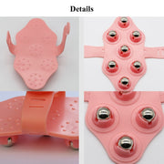Seven-ball Massager Multifunctional Five-element Meridian Brush Lymphatic Dredging Roller-ball Massager, Shape: Ordinary  Pink