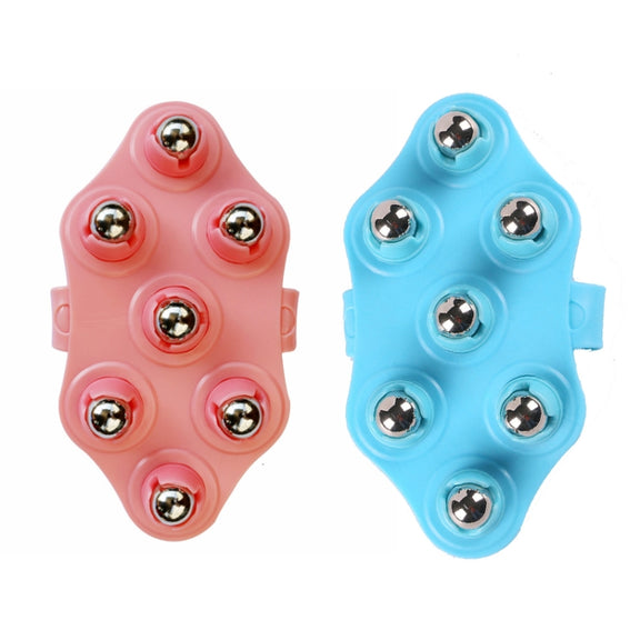 Seven-ball Massager Multifunctional Five-element Meridian Brush Lymphatic Dredging Roller-ball Massager, Shape: Ordinary Blue