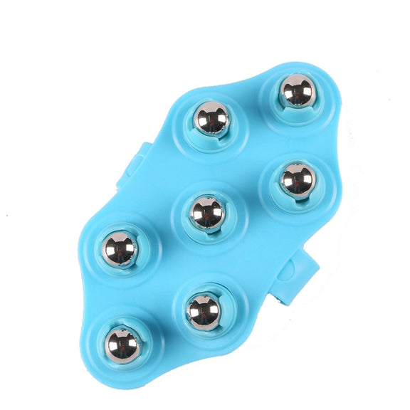 Seven-ball Massager Multifunctional Five-element Meridian Brush Lymphatic Dredging Roller-ball Massager, Shape: Ordinary Blue