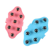 Seven-ball Massager Multifunctional Five-element Meridian Brush Lymphatic Dredging Roller-ball Massager, Shape: Plus Magnetic Blue