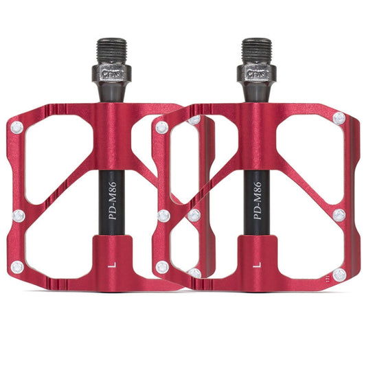 1 Pair PROMEND Mountain Bike Road Bike Bicycle Aluminum Pedals(PD-M86 Red) - free shipping - PMC Jewellery - Order now!
