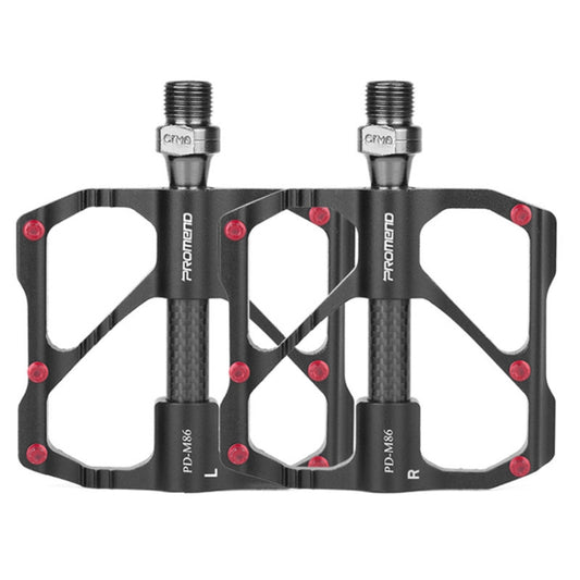 PD-M86C  1 Pair PROMEND Bicycle Road Bike Mountain Bike 3 Palin Carbon Fiber Bearing Pedal(Black) - free shipping - PMC Jewellery - Order now!