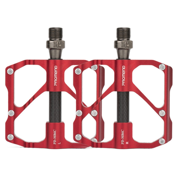 PD-M86C  1 Pair PROMEND Bicycle Road Bike Mountain Bike 3 Palin Carbon Fiber Bearing Pedal(Red) - Pedals by PROMEND | Online Shopping South Africa | PMC Jewellery | Buy Now Pay Later Mobicred