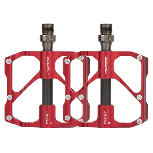PD-M86C  1 Pair PROMEND Bicycle Road Bike Mountain Bike 3 Palin Carbon Fiber Bearing Pedal(Red) - Pedals by PROMEND | Online Shopping South Africa | PMC Jewellery | Buy Now Pay Later Mobicred