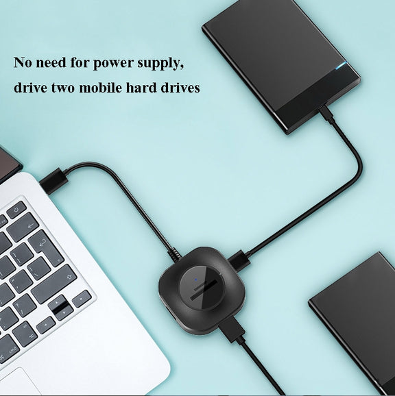 H25-3.0 3 x USB Port + TF/SD Card Reader Computer Notebook High-Speed Hub Splitter