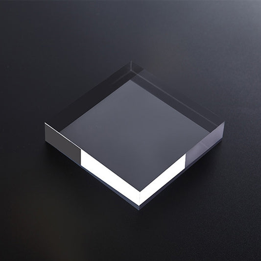 2 PCS Square 8x8x1.5cm Transparent Acrylic Geometric Photo Props Photography Background Plate Ornaments - free shipping - PMC Jewellery - Order now!