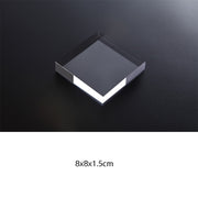 2 PCS Square 8x8x1.5cm Transparent Acrylic Geometric Photo Props Photography Background Plate Ornaments