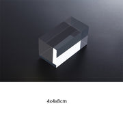 2 PCS Cube 4x4x8cm Transparent Acrylic Geometric Photo Props Photography Background Plate Ornaments