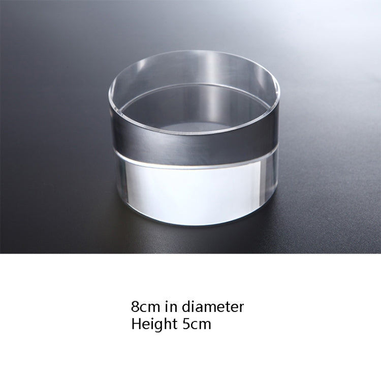 Cylinder 8x5cm Transparent Acrylic Geometric Photo Props Photography Background Plate Ornaments