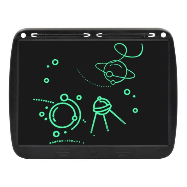 15inch Charging Tablet Doodle Message Double Writing Board LCD Children Drawing Board, Specification: Monochrome Lines (Black)
