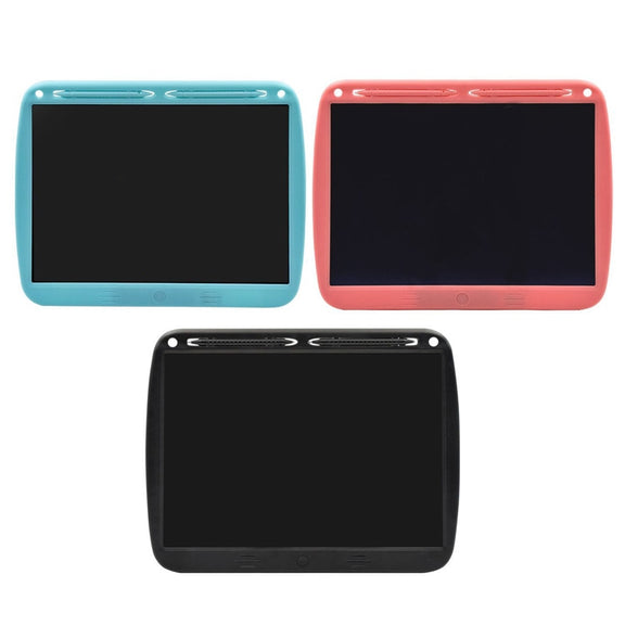 15inch Charging Tablet Doodle Message Double Writing Board LCD Children Drawing Board, Specification: Colorful Lines (Pink)