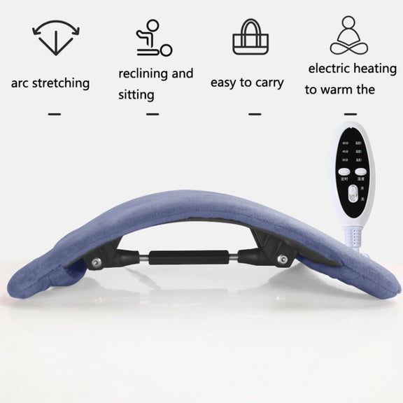 Electric Heating Lumbar Support Pad Lumbar Spine Stretcher Massager Spine Correction Backrest Board(124 big electric lumbar vertebrae)
