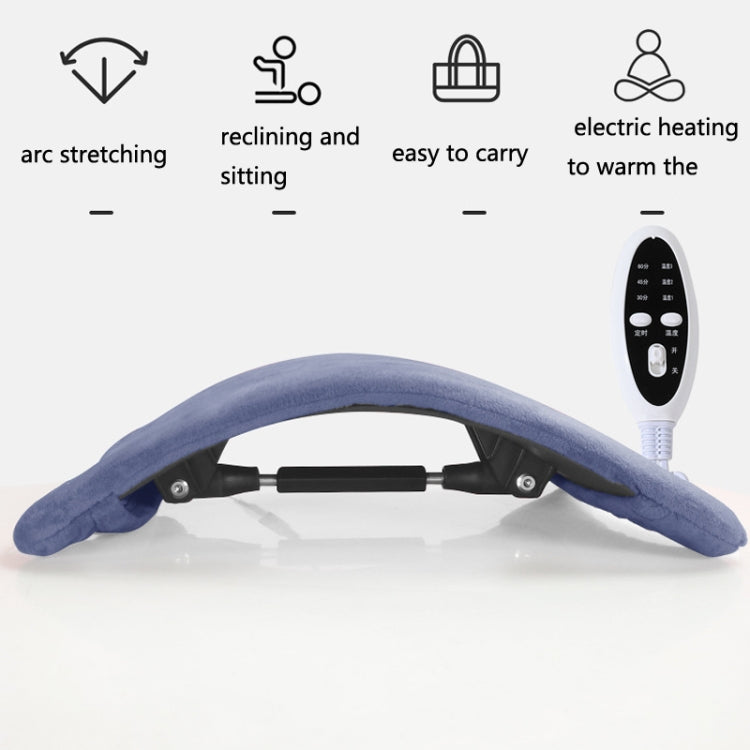 Electric Heating Lumbar Support Pad Lumbar Spine Stretcher Massager Spine Correction Backrest Board(124 big electric lumbar vertebrae)
