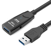 D.Y.TECH USB 3.0 Male To Female Extension Cable Double Shielded Chip Data Cable, Length: 10m