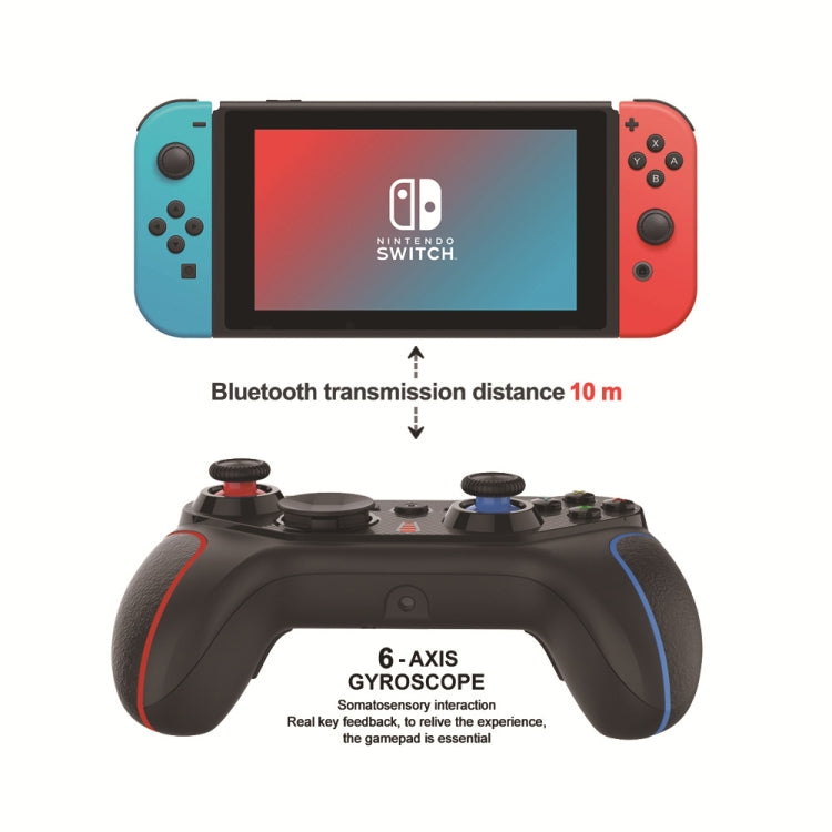 Wireless Gamepad With Wake-Up For Nintendo Switch/Android/IOS/PC, Style: S818 Green Black - Gamepads by PMC Jewellery | Online Shopping South Africa | PMC Jewellery | Buy Now Pay Later Mobicred