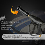 High-Pressure Car Wash Nozzle Cleaning Machine Brush Pump Accessories, Specification: Short Section 35 cm(3/8 Fast Plug)