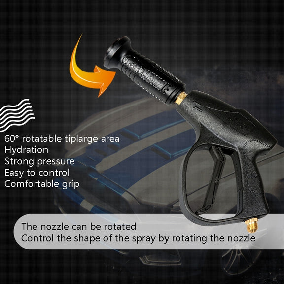 High-Pressure Car Wash Nozzle Cleaning Machine Brush Pump Accessories, Specification: Short Section 35 cm(Outer Wire 18x1.5mm)
