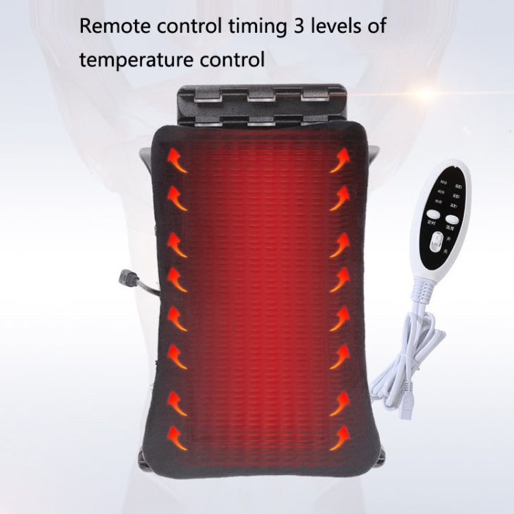 Electric Heating Belt Waist Lumbar Spine Massager Waist Four Seasons Heating Spine Correction Backrest , US Plug Electric Hot Model (Black) - free shipping - PMC TechLife - Order now!