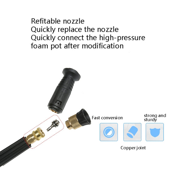 2 PCS High-Pressure Water Sprinklers Live Connection And Quick Plug-In Sockets For Threaded Connection Of Washing Machine Nozzles, Specification: Internal M14x1.5mm