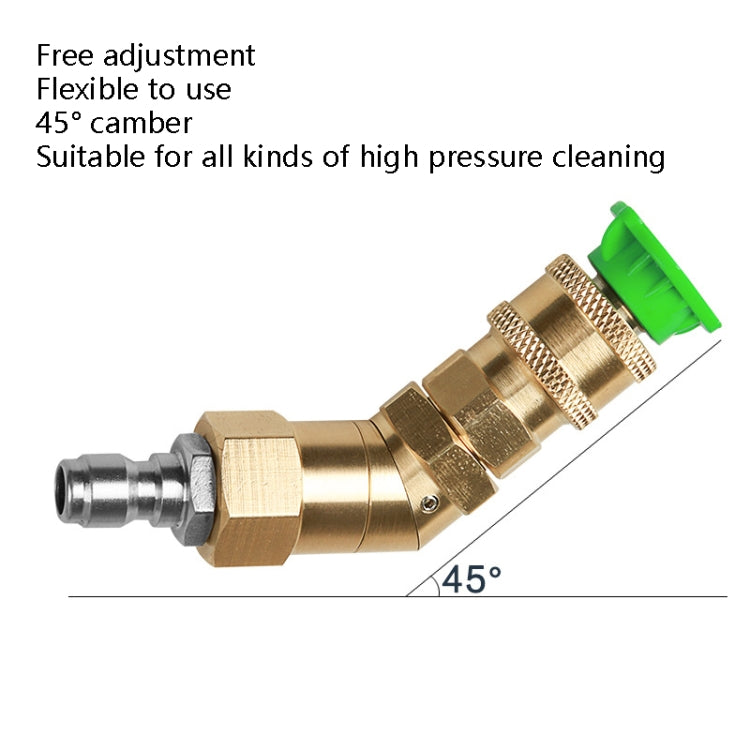 Car Wash Machine With High Pressure Air Conditioning Cleaning Nozzle 1/4 Copper Rotary Bending Joint 360 Degree Rotation Universal Fast Plug(1/4 Universal Corner Fast Plug) - Car Washer & Accessories by PMC TechLife | Online Shopping South Africa | PMC TechLife | Buy Now Pay Later Mobicred